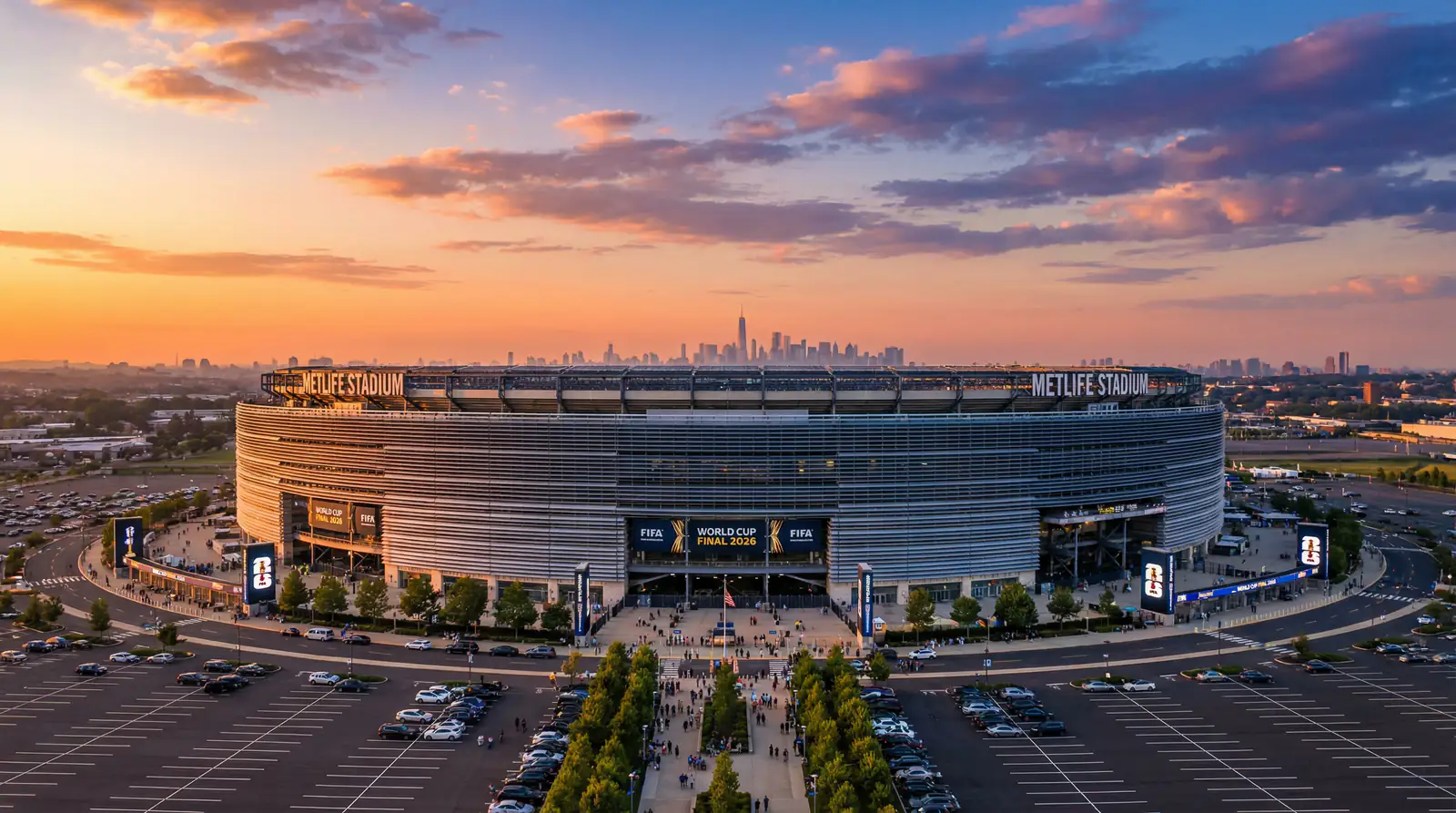 MetLife Stadium v East Rutherford, New Jersey — dějiště finále MS 2026